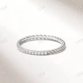 0.17CTW Round CVD Diamond Tiny Ball Wedding Band