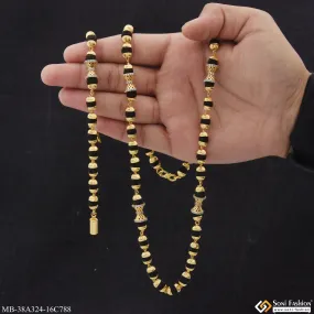 1 Gram Gold Plated Best Quality Rudraksha Mala with Bracelet for Men (MB-A324-C788)