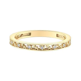 10ct Gold & Diamond Sagittarius Zodiac Ring