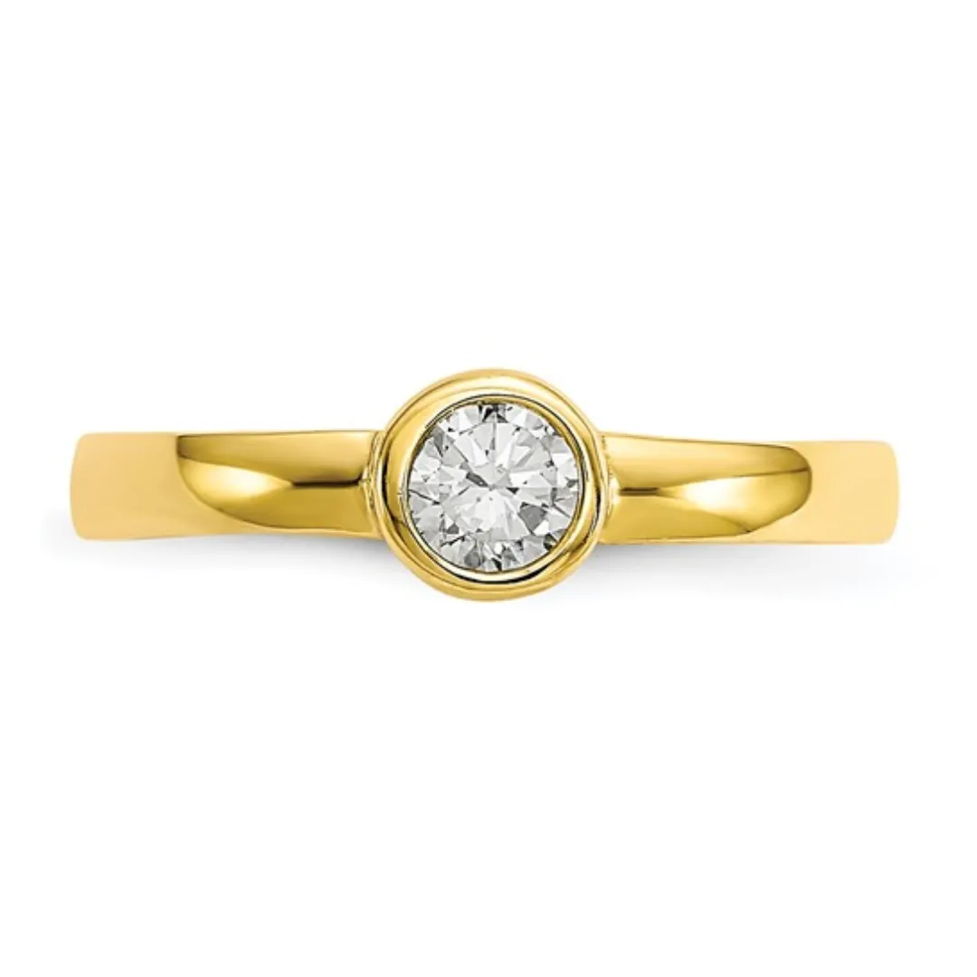 10k Gold CZ Toe Ring For Women