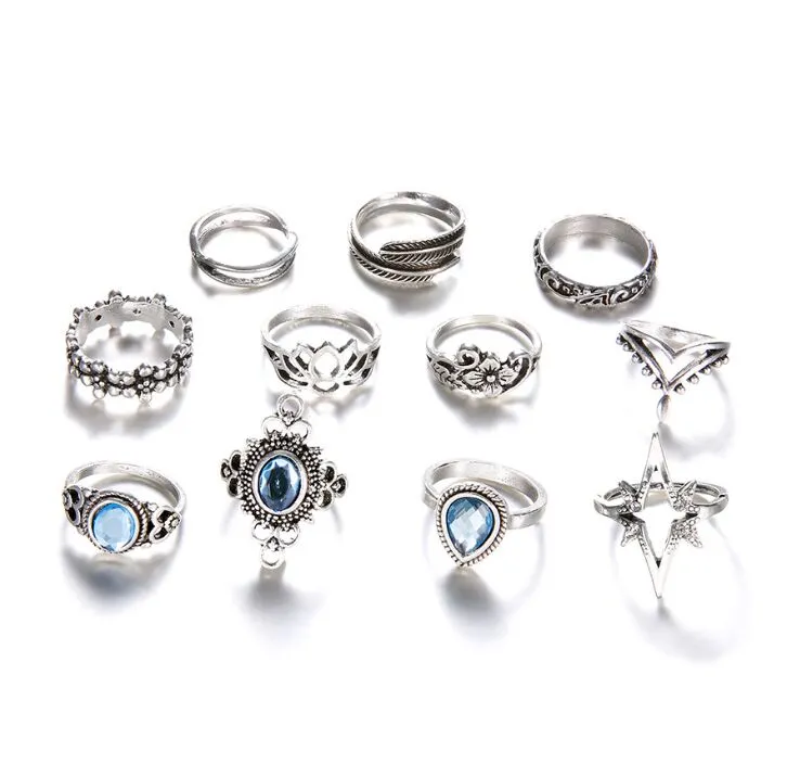 11 Piece Boho RIng Set