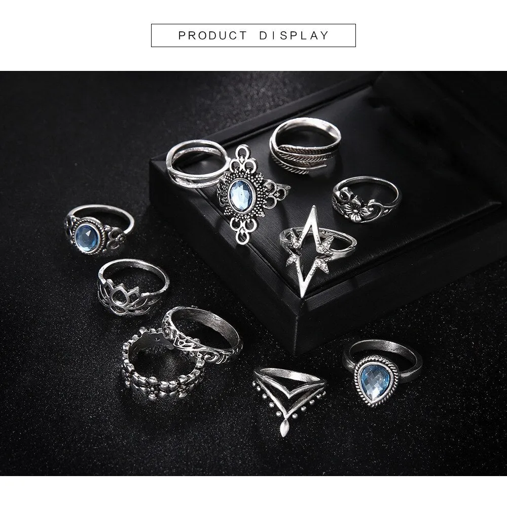 11 Piece Boho RIng Set