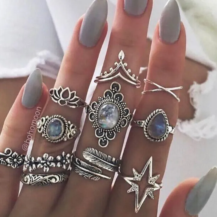 11 Piece Boho RIng Set