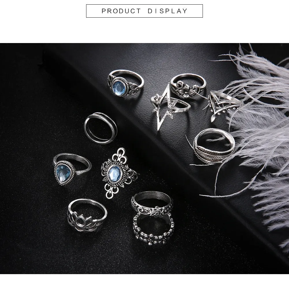 11 Piece Boho RIng Set