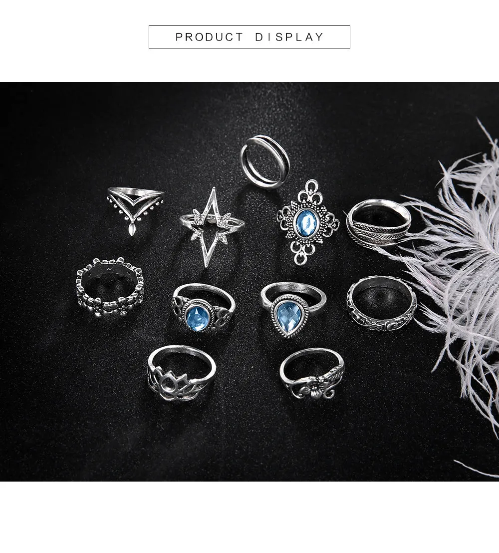 11 Piece Boho RIng Set