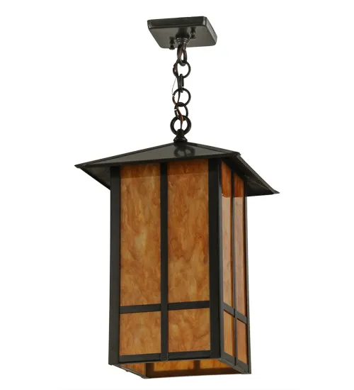 12"Sq Seneca Window Pane Outdoor Pendant