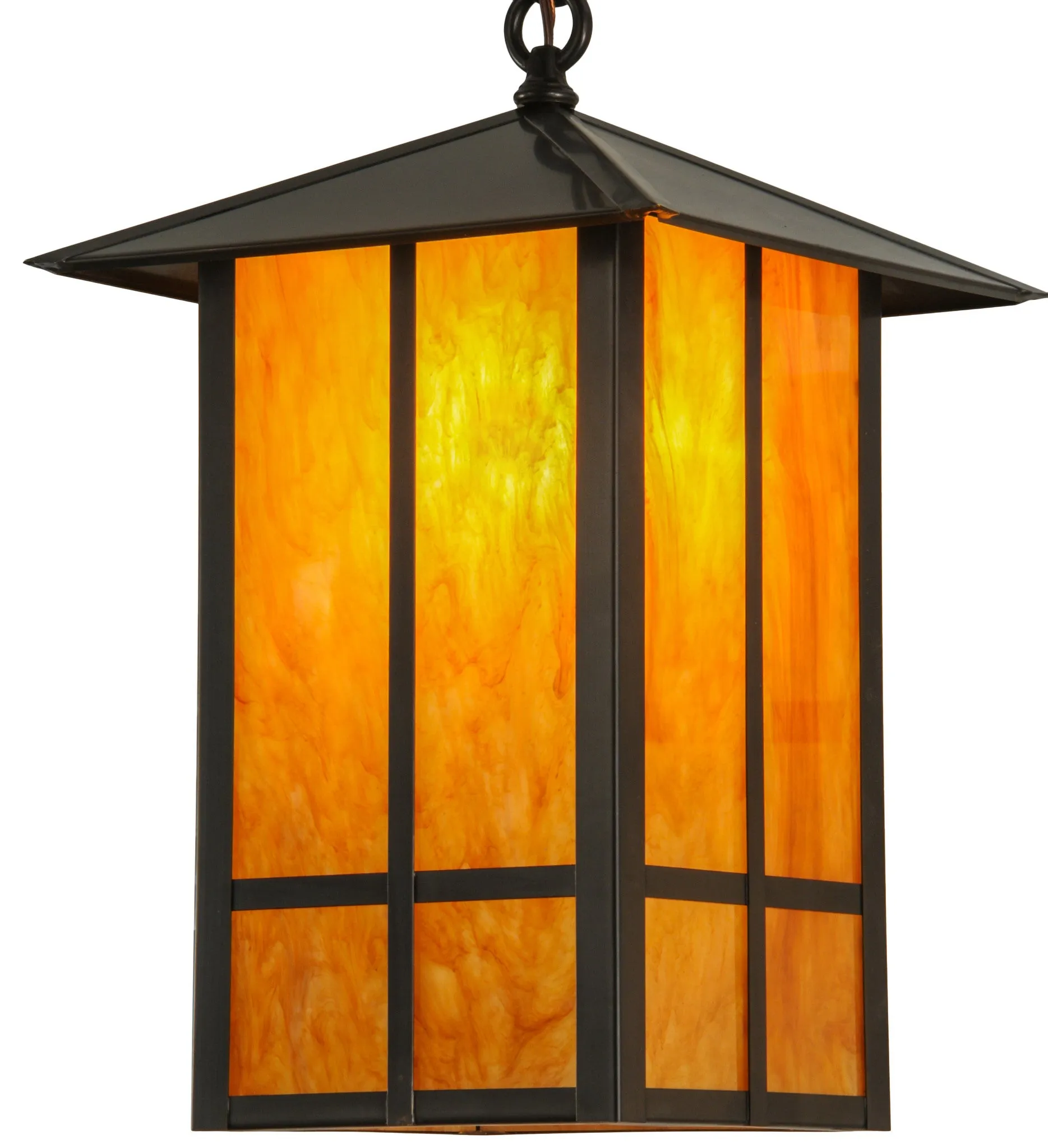 12"Sq Seneca Window Pane Outdoor Pendant