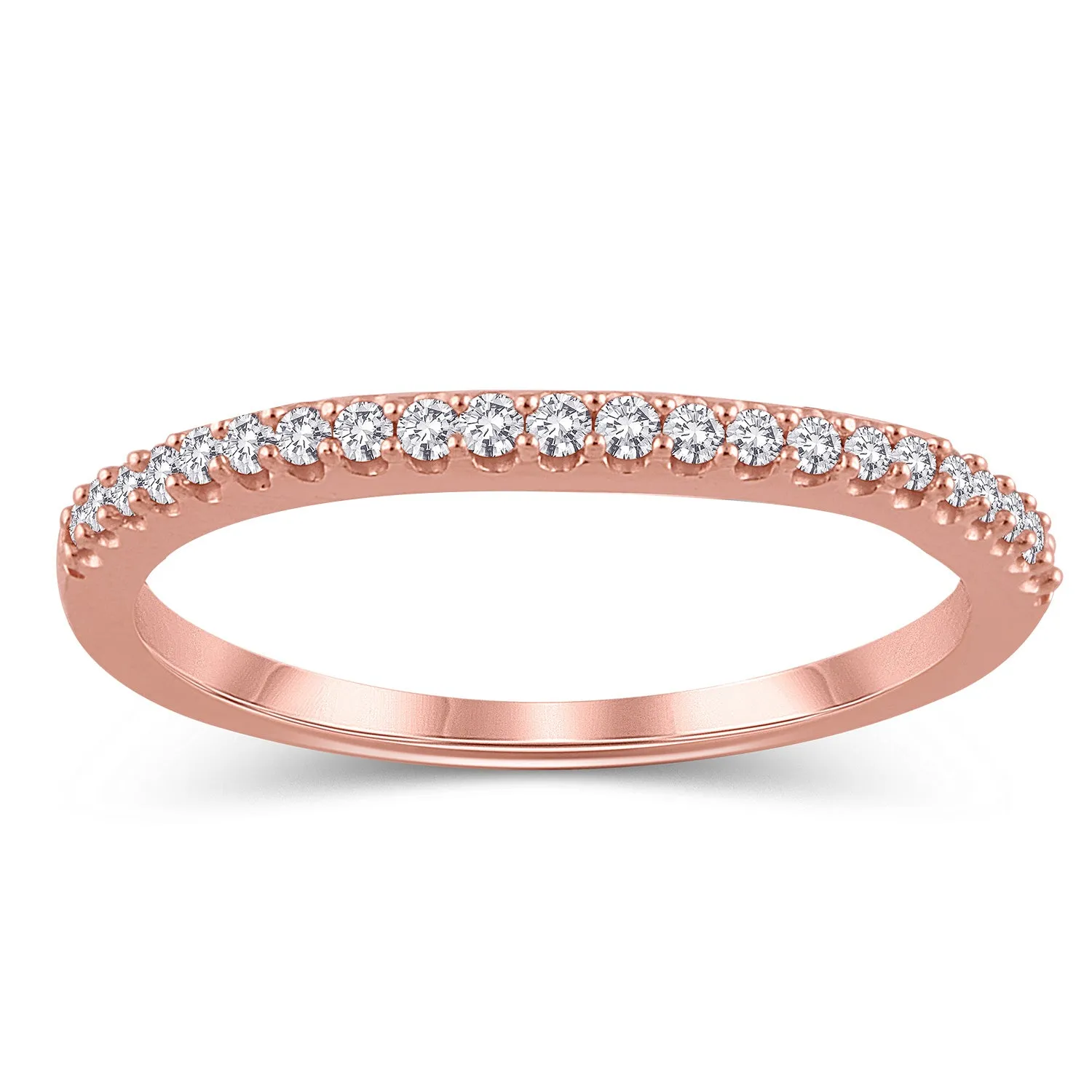 1/3 Cttw  (I2 Clarity) Diamond Band Ring in 14K Rose Gold