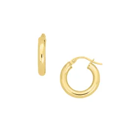 14K Gold 15MM Hoop Earrings