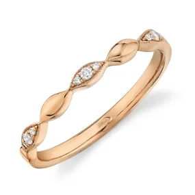 14K Rose Gold Diamond Lady's Band