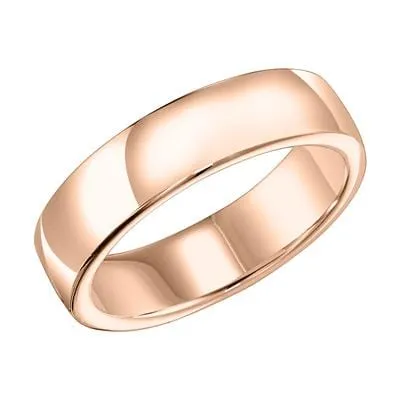 14K Rose Gold High Polish Band