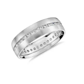 14k White Gold 0.72 Ct Diamond Band