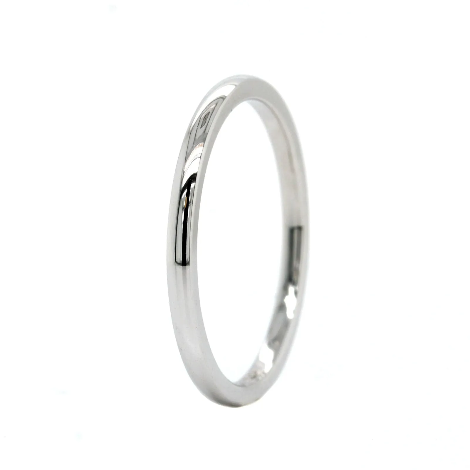 14K White Gold 1.5mm High Polished Band