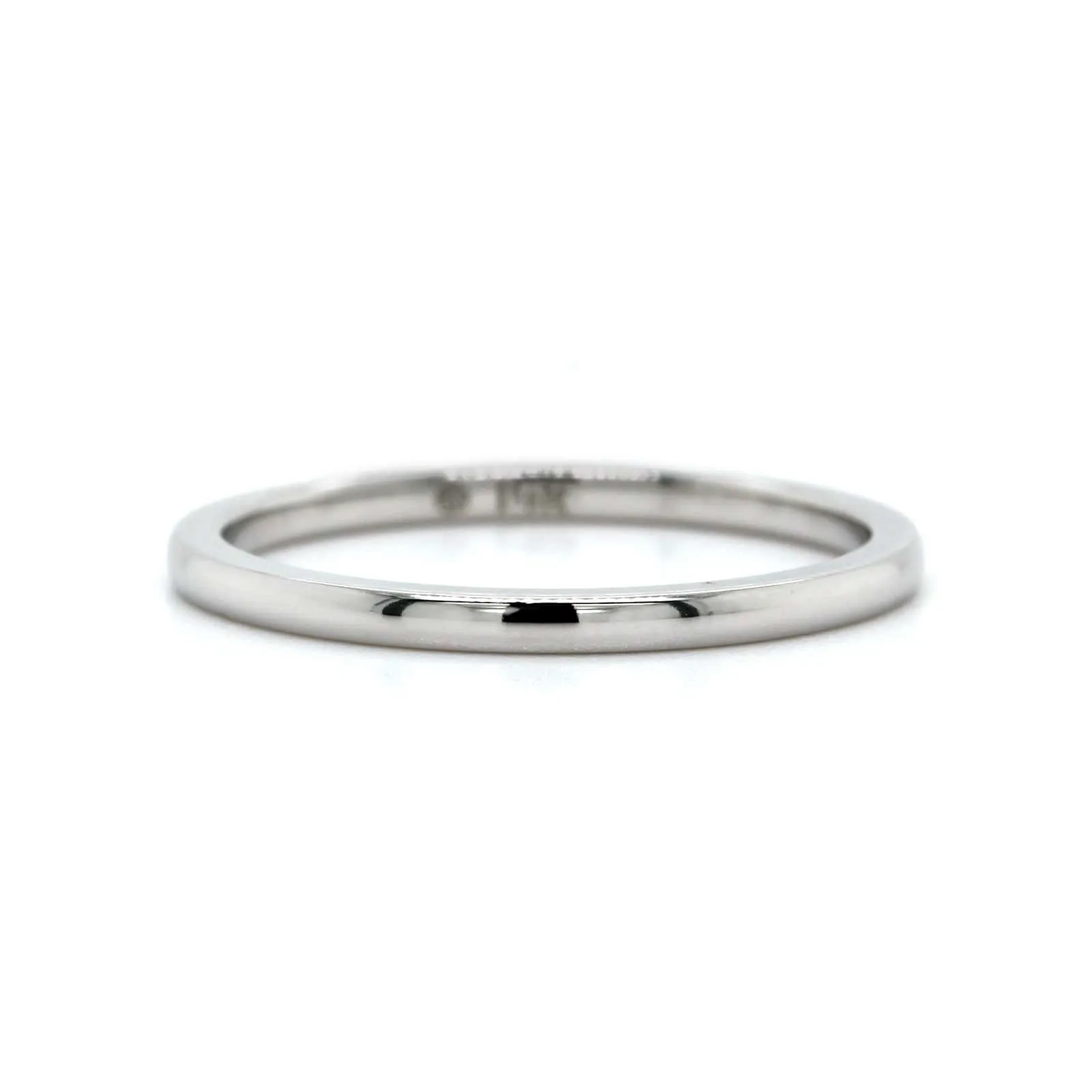 14K White Gold 1.5mm High Polished Band