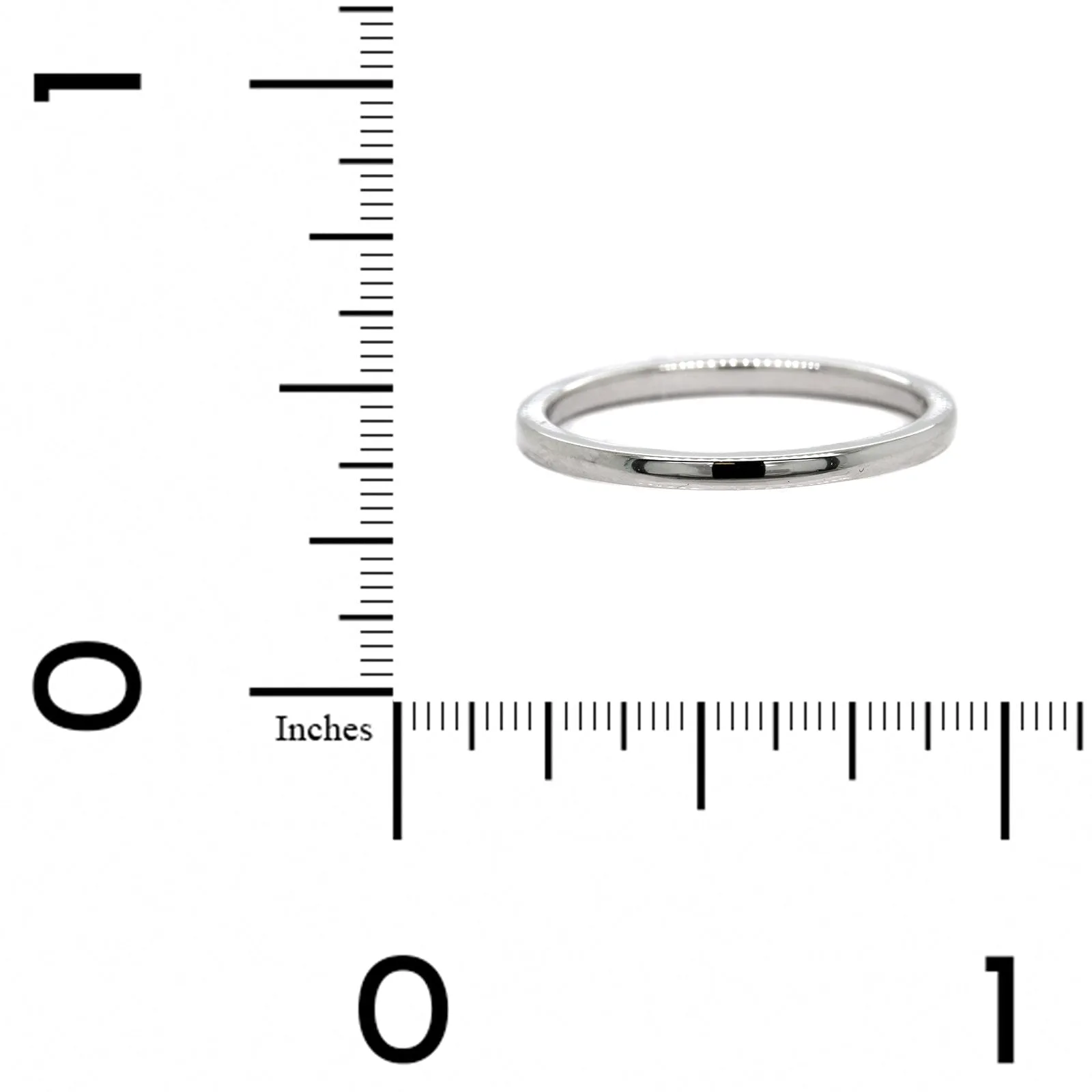 14K White Gold 1.5mm High Polished Band