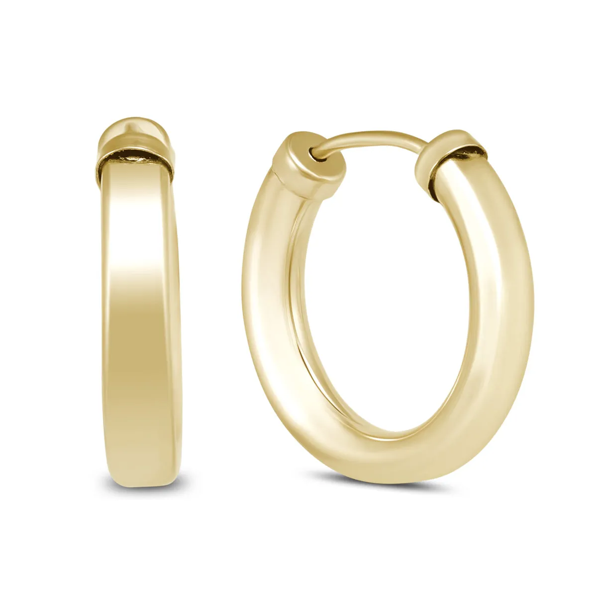 15MM 14K Yellow Gold Filled Hoop Earrings (3mm Gauge)