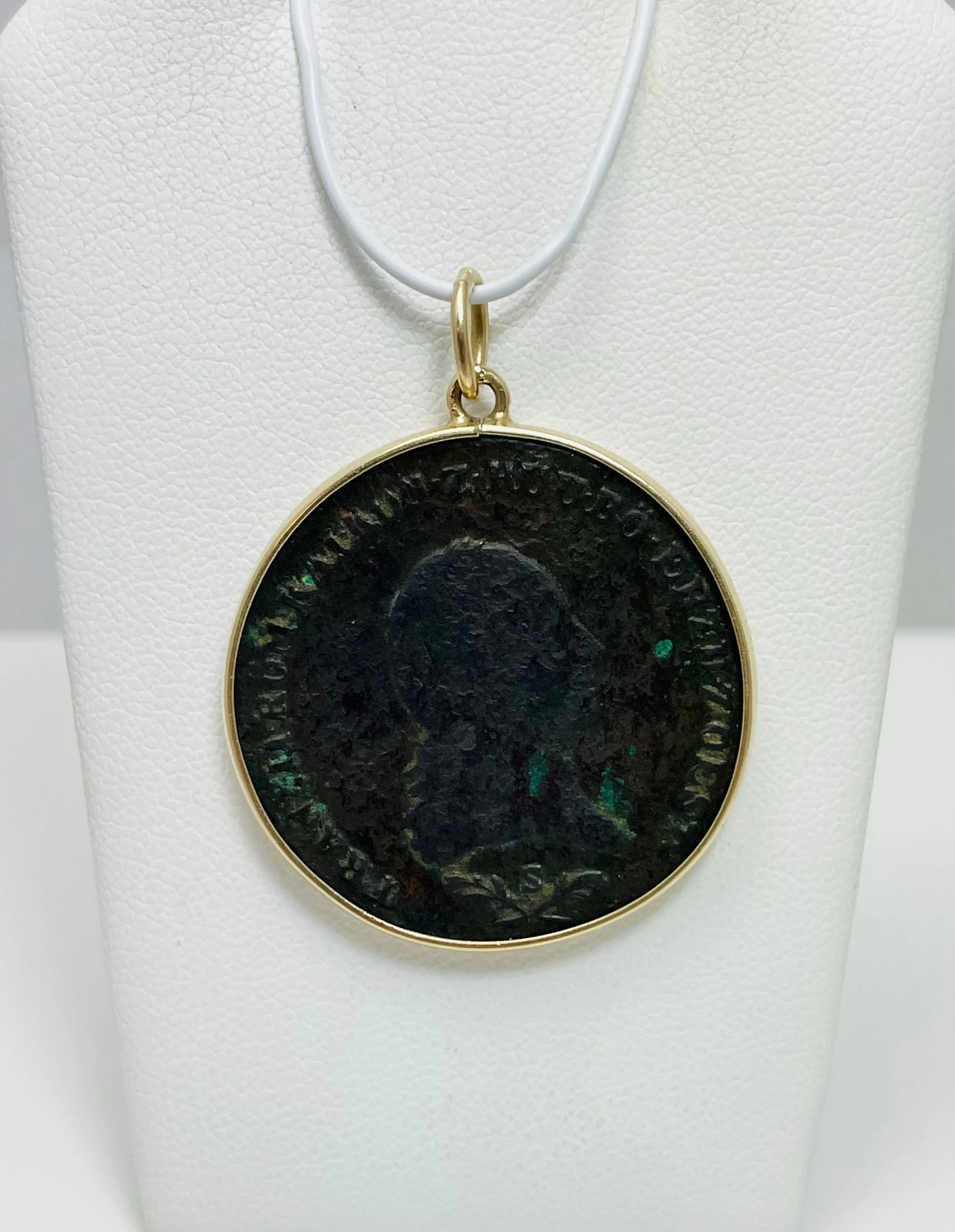 1800 Authentic Austria 6 Kreuger Coin In 14k Pendant Bezel