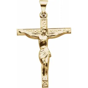 18K Yellow 24.5x19.2 mm Crucifix Pendant