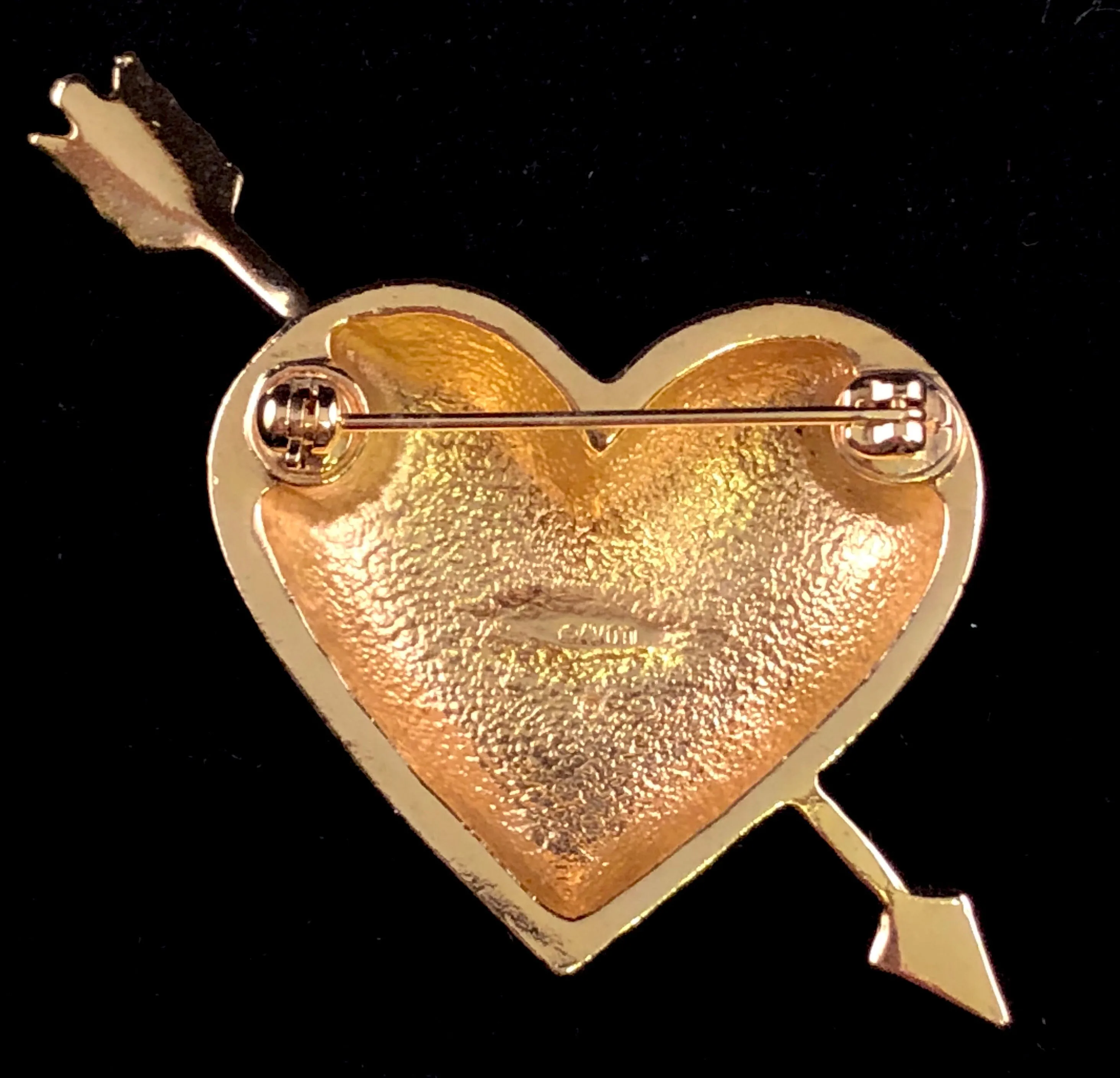 1996 Avon Hearts Afire Brooch