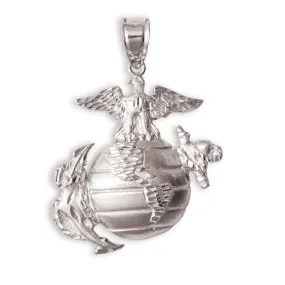 1½" Eagle, Globe, and Anchor Pendant - Sterling Silver