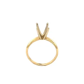 2-Tone Gold Solitaire Engagement Ring Mounting