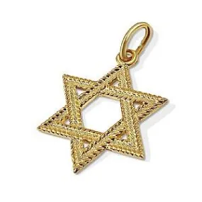 24K Gold over Sterling silver Star of David Pendant