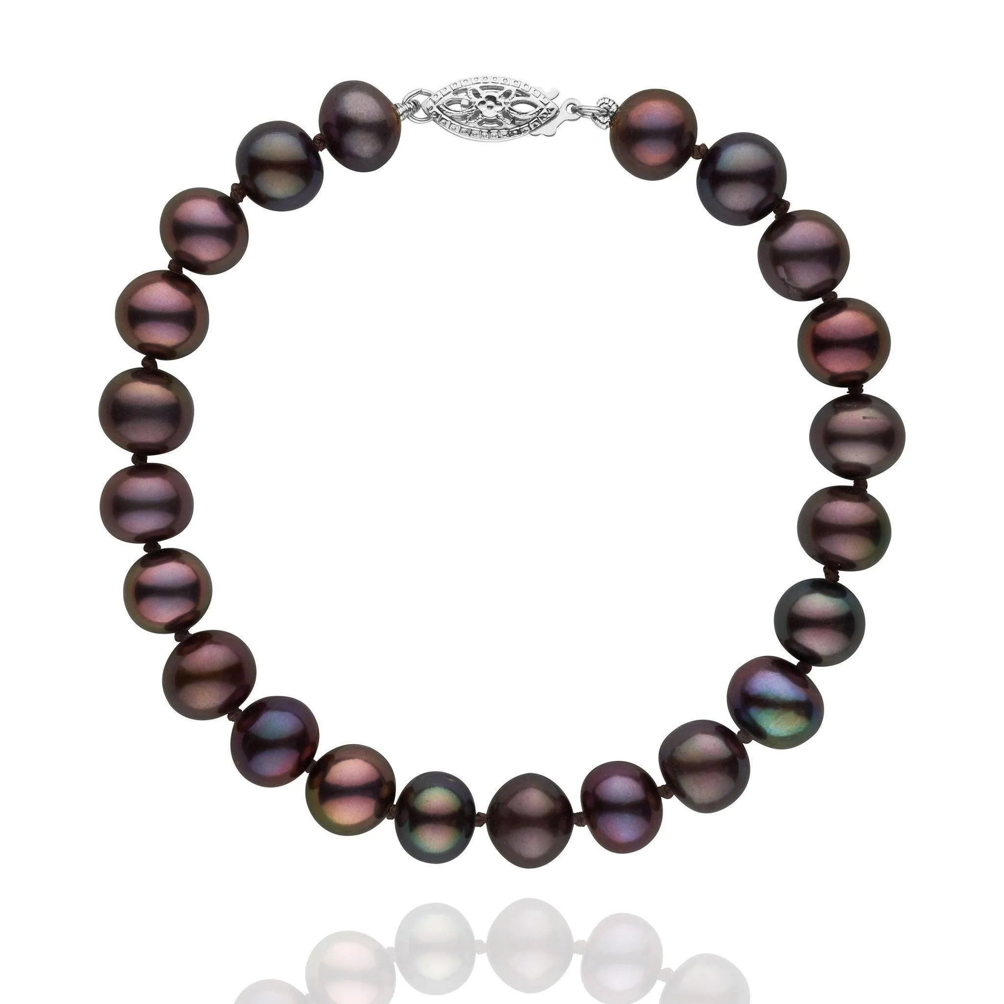 7.5-8.0 mm Black Freshwater AA  Pearl Bracelet