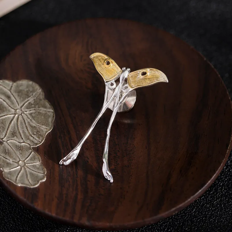 925 Silver Moth Brooch