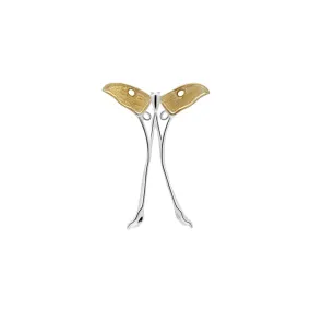 925 Silver Moth Brooch