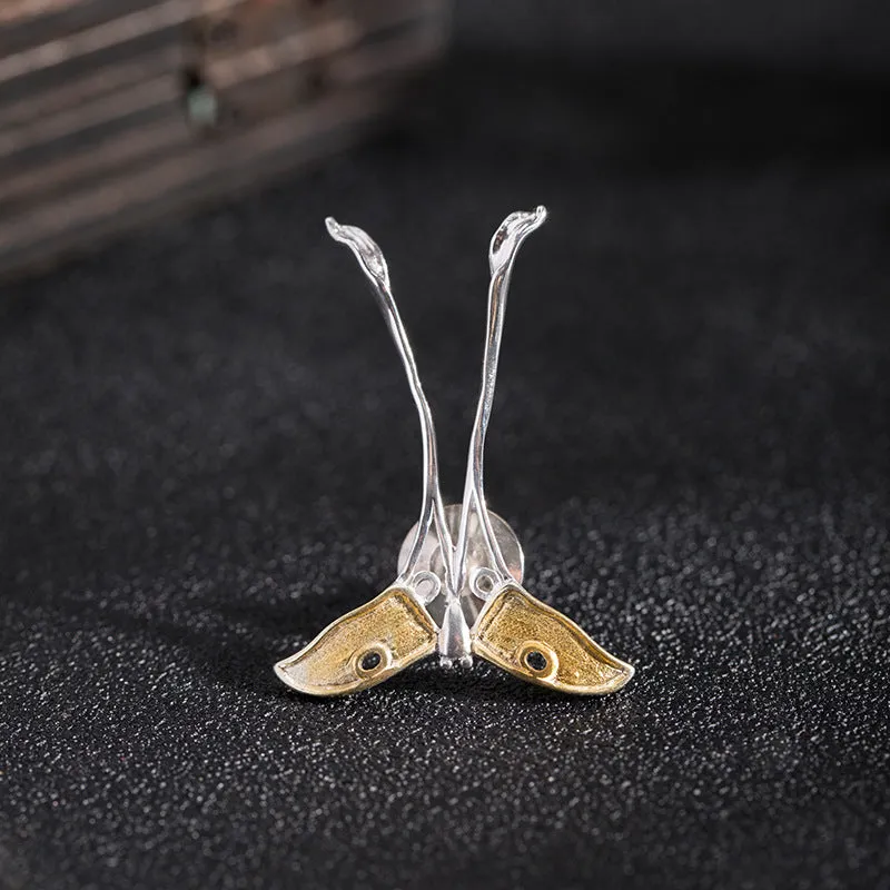 925 Silver Moth Brooch