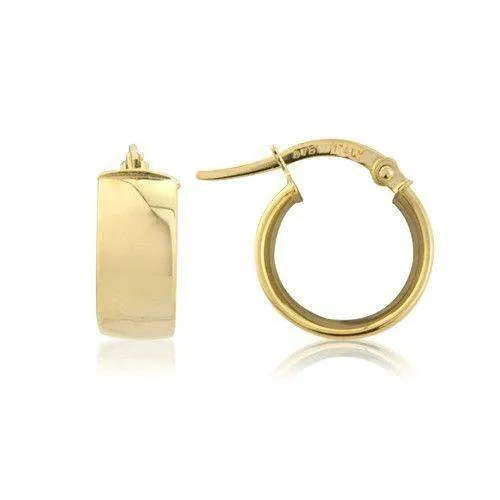 9ct Yellow, White or Rose Gold Hoop Earrings - MM8F16Q