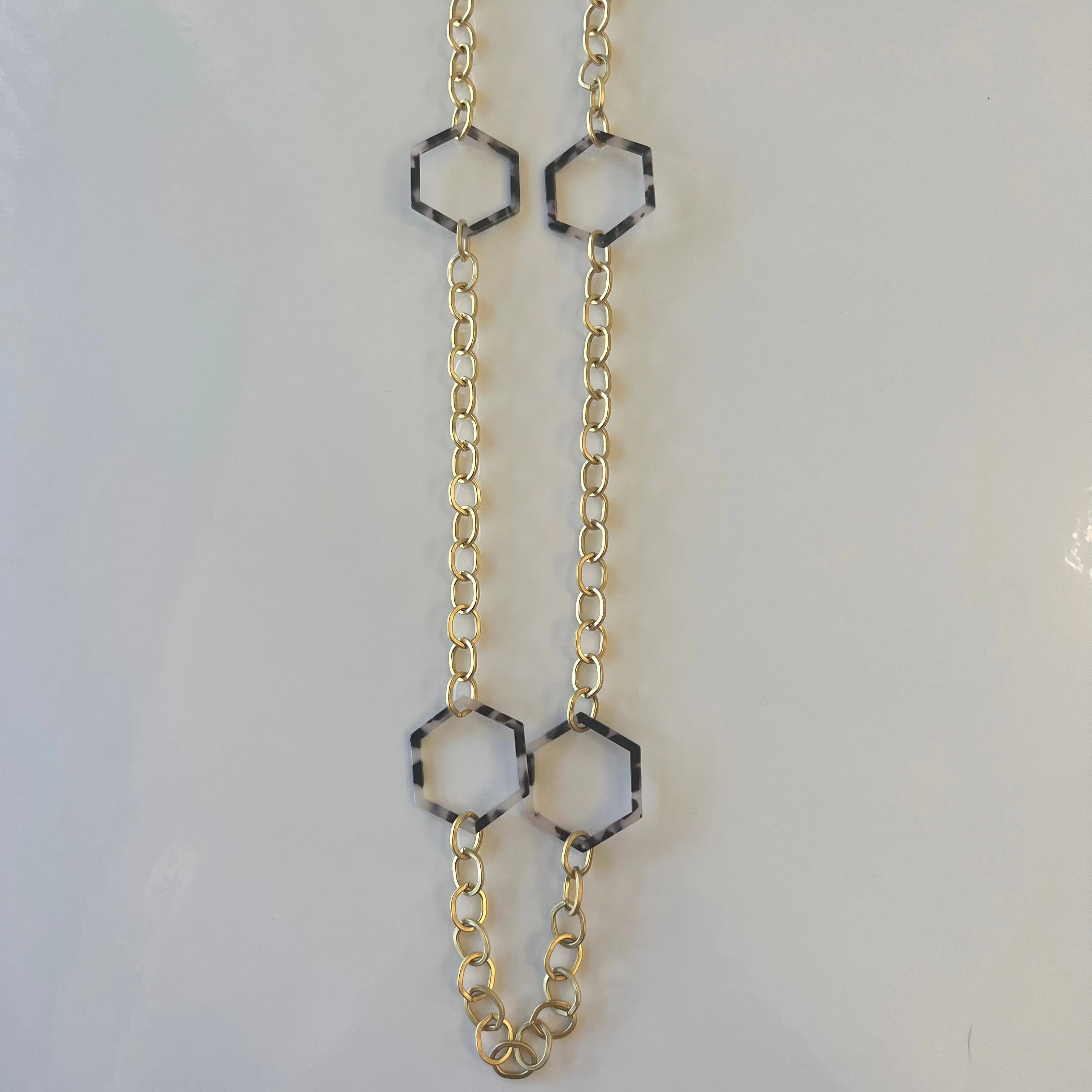 Acrylic Hexagon Necklace