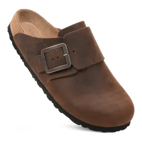 Aerothotic - Dakota Genuine Leather Clogs for Women with Arch Support