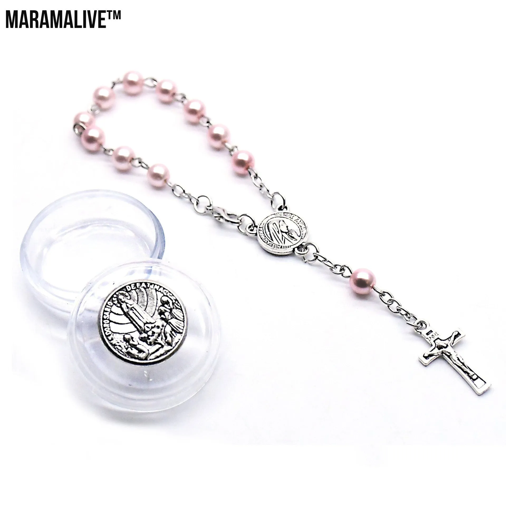 Alloy Cross Bracelet Rosary Prayer Beads