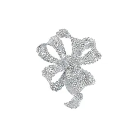 Alloy Large Bow Brooch Diamond Brooch