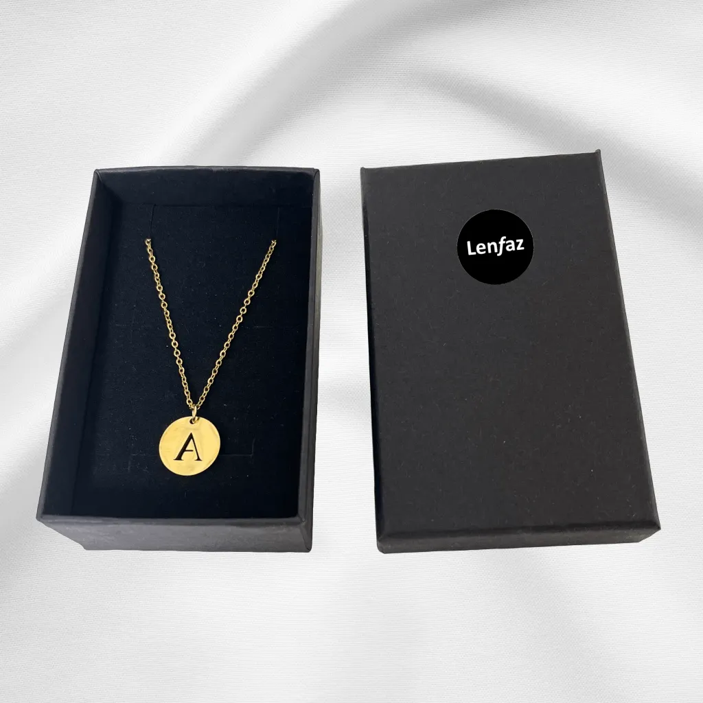 Alphabet Necklace Gold Plated - Letter F