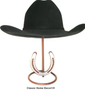 American Made Cowboy Hat Stand with Genuine Horseshoe CT