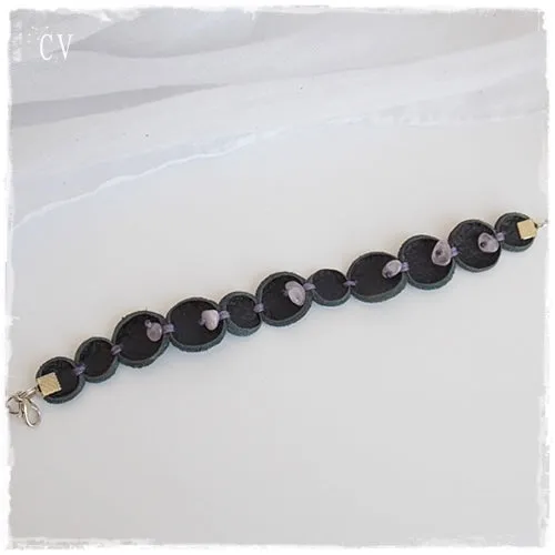 Amethyst Stones Bubble Bracelet