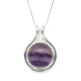 Ametrine Necklace - Real Ametrine Quartz Necklace - Purple Statement Pendant