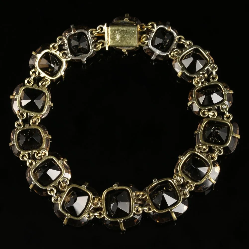 Antique Victorian Smokey Quartz Bracelet