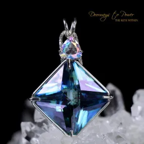 Aqua Aura Magician Stone Pendant & Mystic Topaz