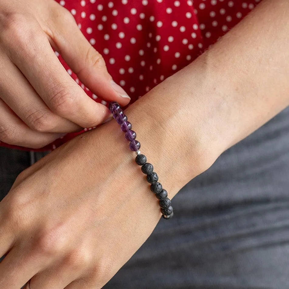 Aromatherapy Bracelet - Amethyst and Rose Quartz