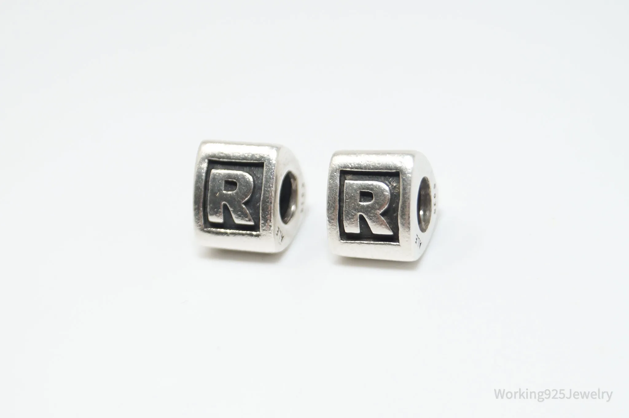 Authentic Designer Pandora ALE "R" Name Initial Sterling Silver Charms Set