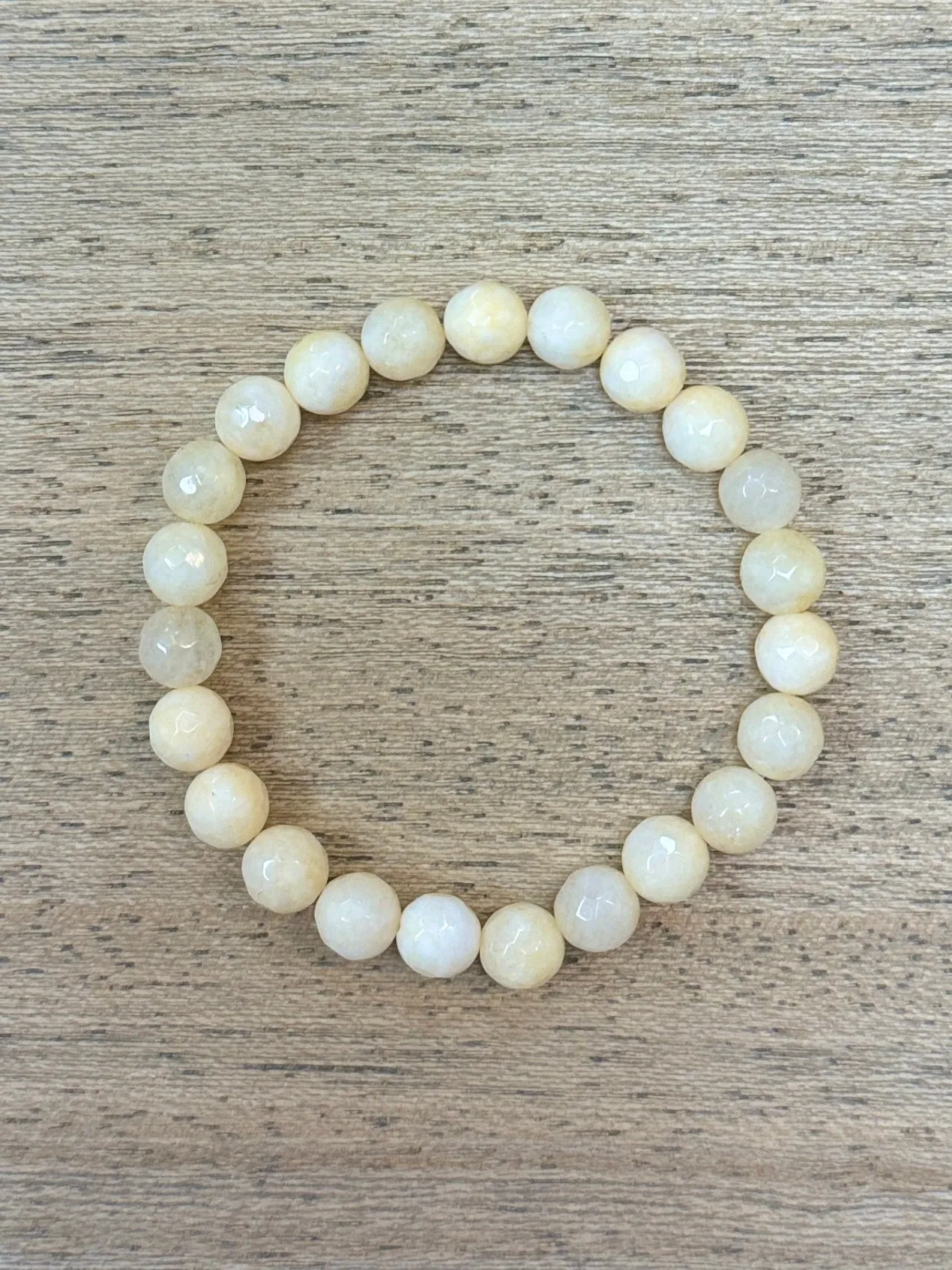 Banana Faceted Jade 8mm Bracelet