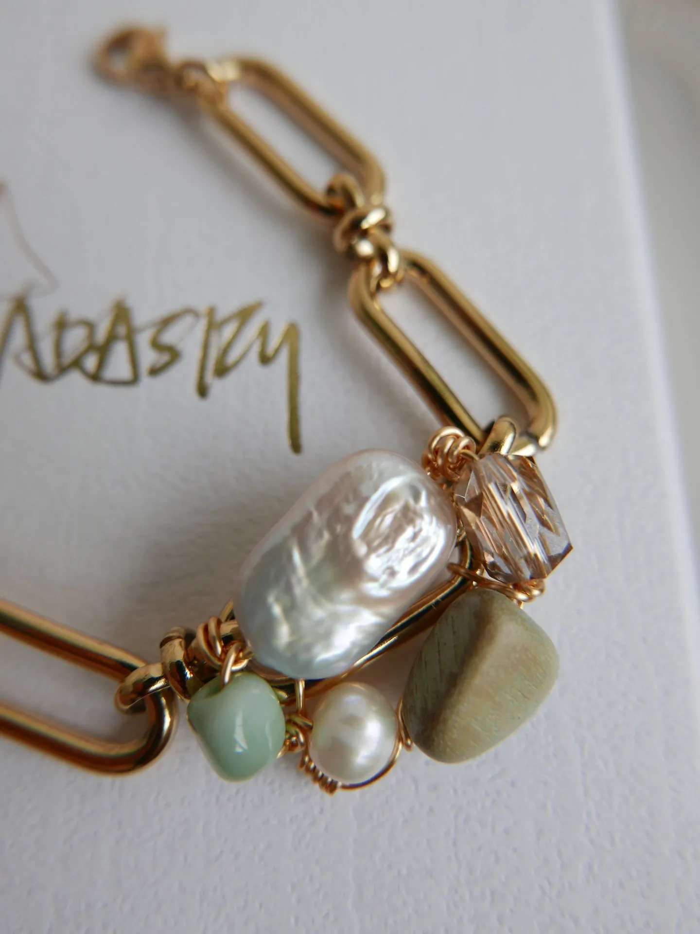 Baroque Pearl Swarovski Crystal Wired Bracelet