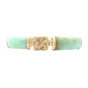 BCJ Estate Jewelry Yellow Gold Jade Bracelet