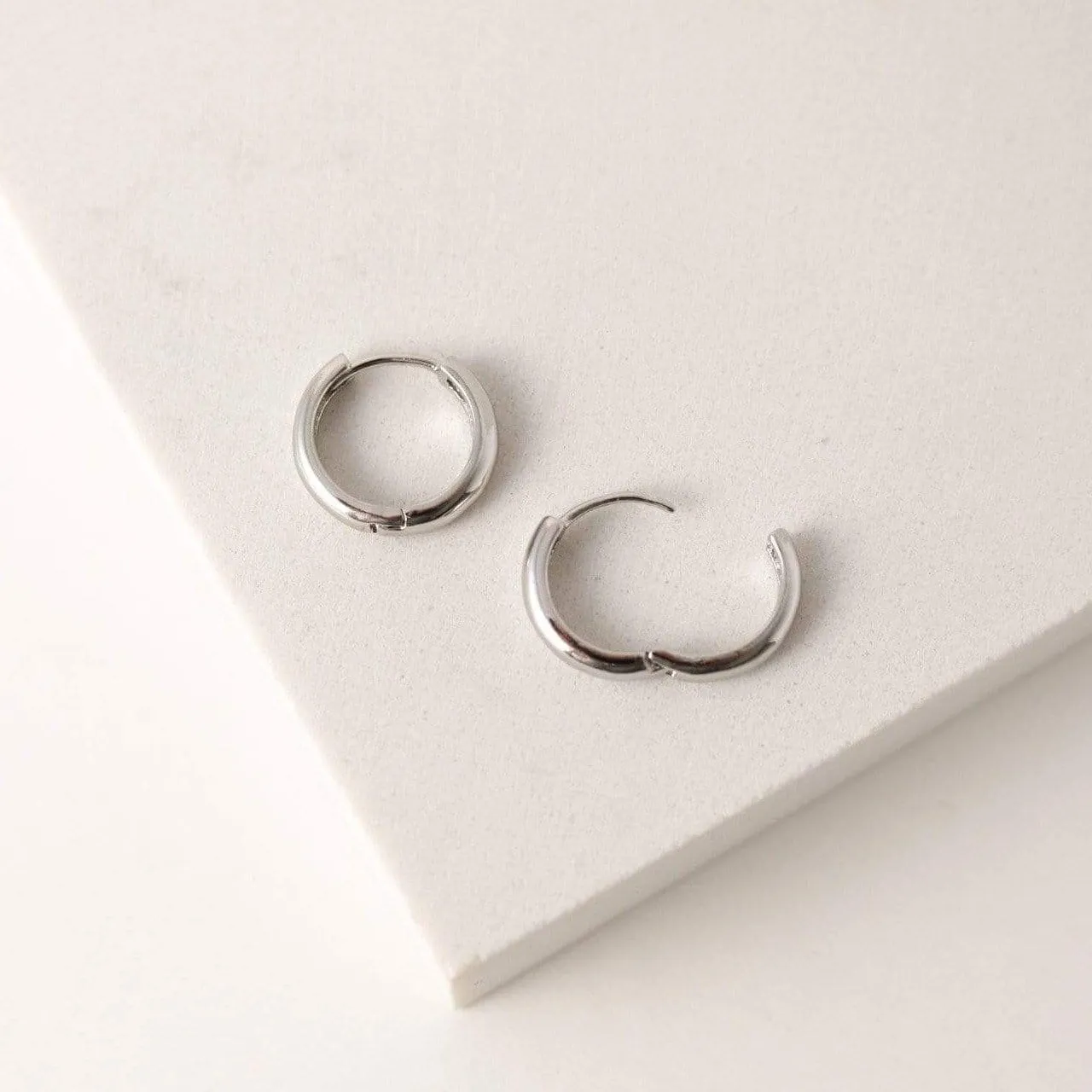 Bea 15mm Hoop Earrings Silver