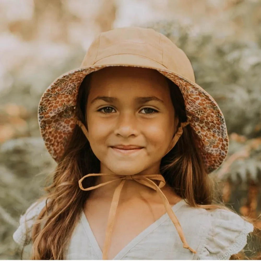 Bedhead Hats Wanderer Girls Reversible Sun Hat Mabel/Maize