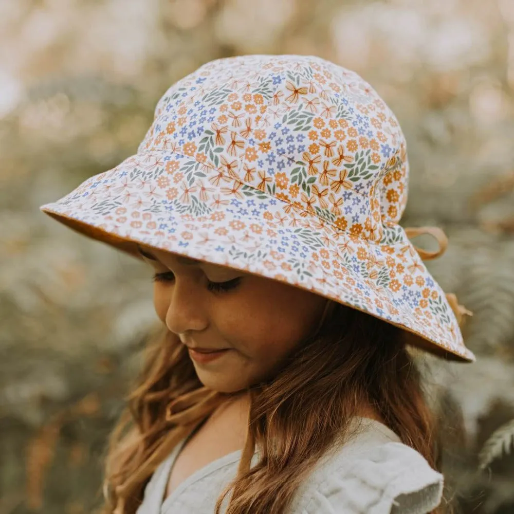 Bedhead Hats Wanderer Girls Reversible Sun Hat Mabel/Maize