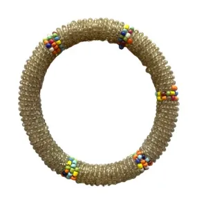 Bella Africa Beaded Masai Bracelet (Light Tan)